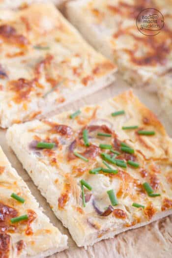 Zwiebelkuchen vom Blech vegetarisch