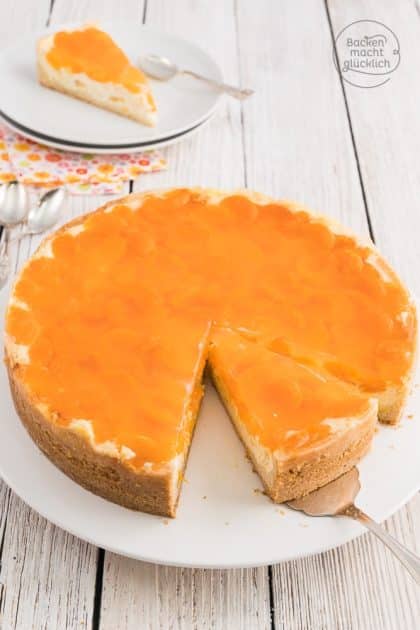 Käsekuchen mit Schmand und Mandarinen