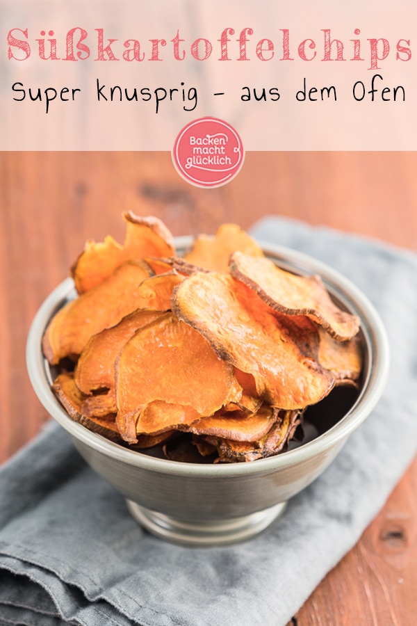 Mit diesem genialen Süßkartoffel-Chips Rezept lassen sich gesunde Süßkartoffelchips ganz einfach zu Hause selbermachen. Das Ergebnis: knusprig, fettarm und super köstlich!