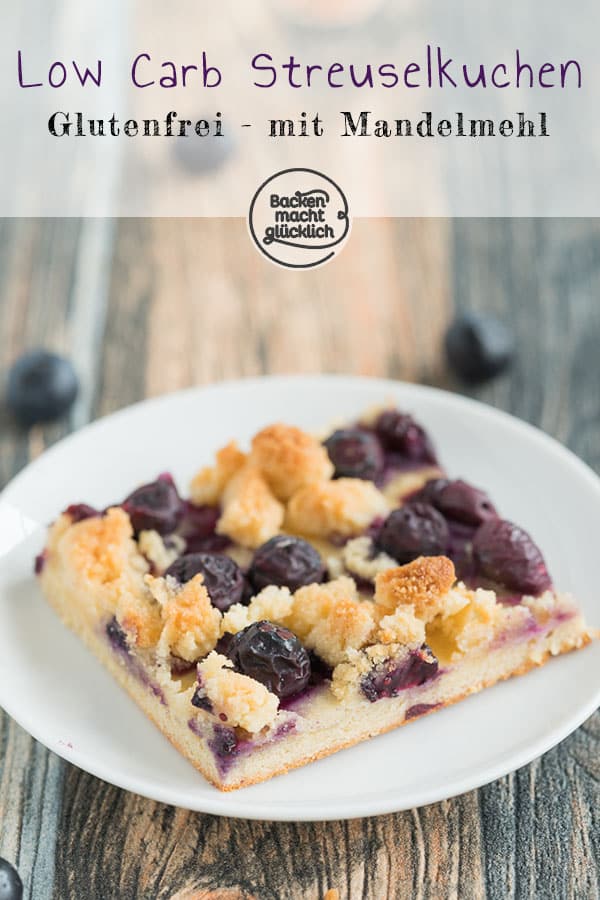 Lust auf Streuselkuchen ohne Zucker? Dieser Low Carb Streuselkuchen mit Mandelmehl steht dem Original in nichts nach!