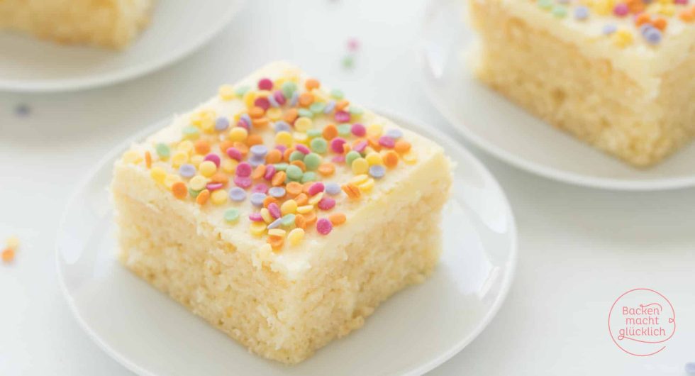 Konfetti-Kuchen Funfetti-Kuchen vom Blech
