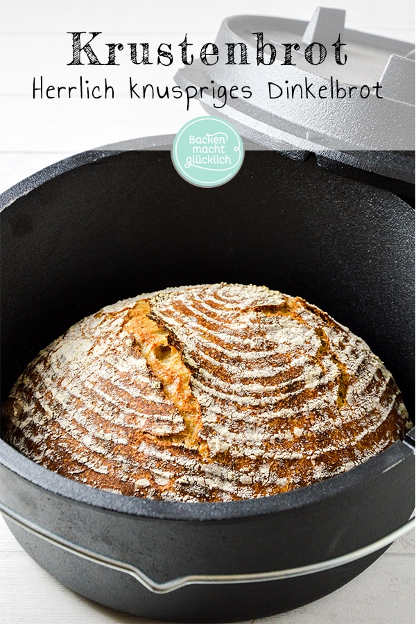 Einfaches Rezept f&uuml;r ein selbstgemachtes Dinkelbrot. Das Dinkelbrot ist ein reines Sauerteigbrot. So erh&auml;lt das Krustenbrot ohne Hefe einen besseren Geschmack und bleibt l&auml;nger haltbar.