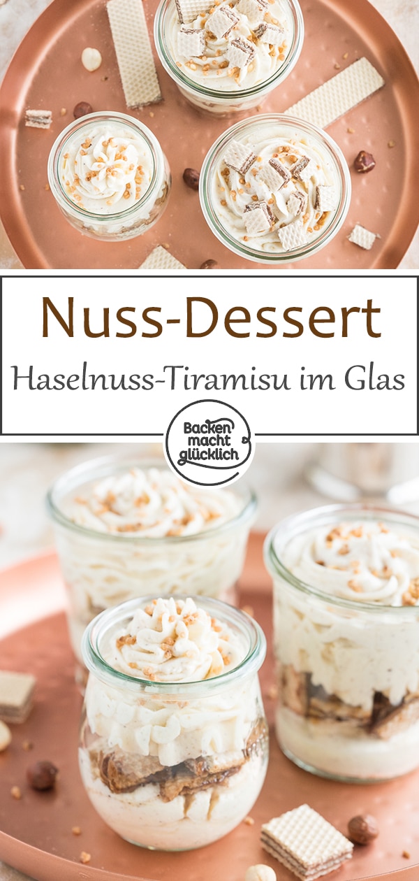 Lust auf ein besonderes Dessert im Glas? Dieses himmlische Haselnuss-Tiramisu ohne Ei steht dem traditionellen Tiramisu in nichts nach. Freut euch auf eine tolle Kombination aus luftiger Nusscreme und knusprigen Waffeln! Gerade im Sommer ist das Tiramisu mit Haselnüssen ein großer Genuss.