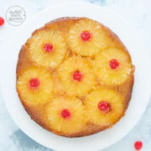 Ananaskuchen gestürzt