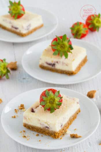 Fettarmer K&auml;sekuchen mit Keksboden