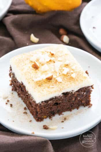 K&uuml;rbiskuchen mit Schokolade