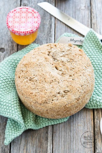einfaches Brot mit Sauerteigpulver