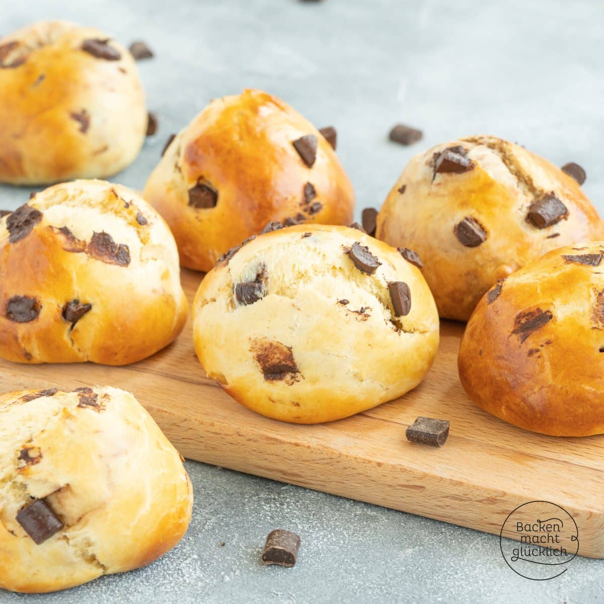 saftige Schokobrötchen Hefeteig