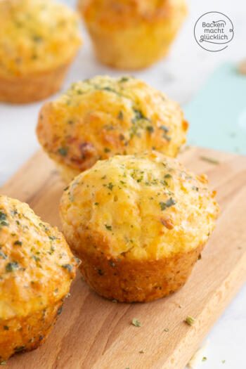 Herzhafte K&auml;semuffins