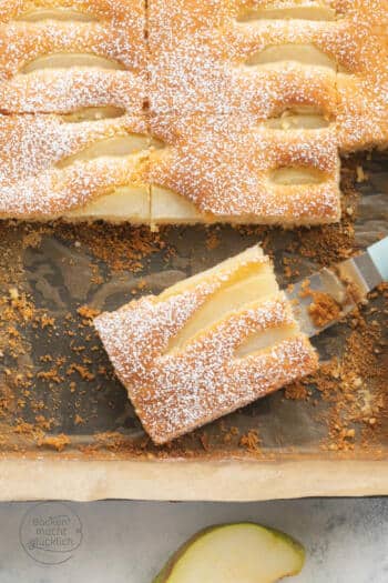 Birnenkuchen vom Blech