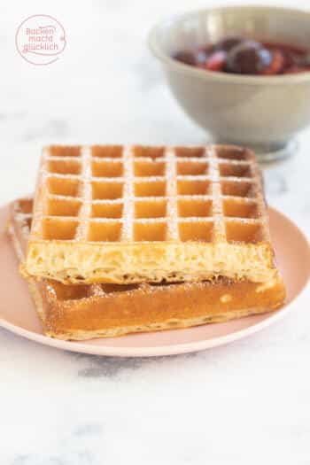 einfache belgische Waffeln