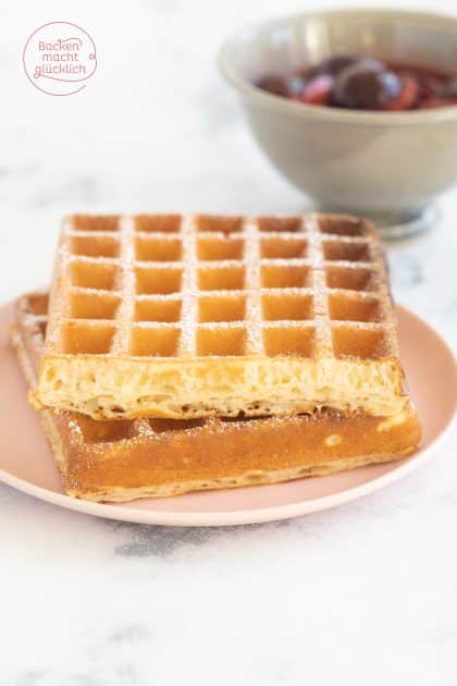 einfache belgische Waffeln