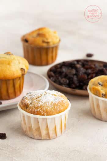saftige Rosinen Muffins
