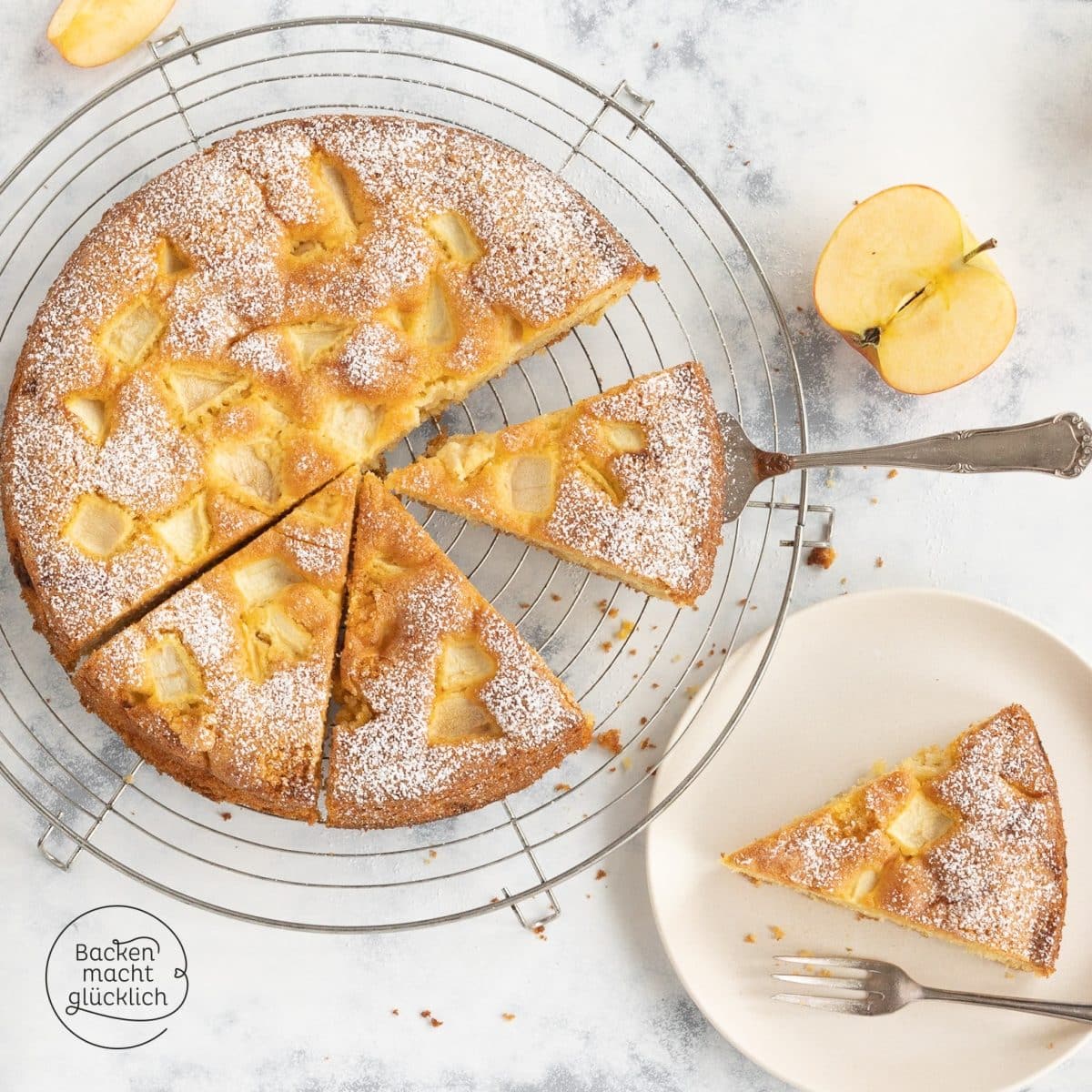 saftiger Glutenfreier Apfelkuchen
