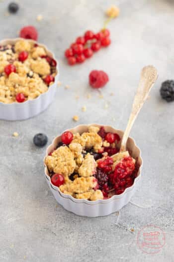 Blaubeercrumble vegan