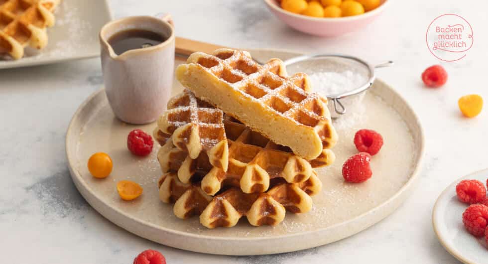 Belgische Waffeln mit Hefeteig