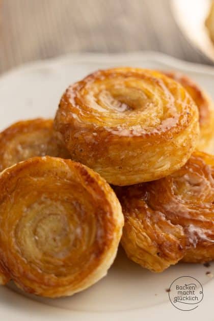Blätterteigschnecken süß