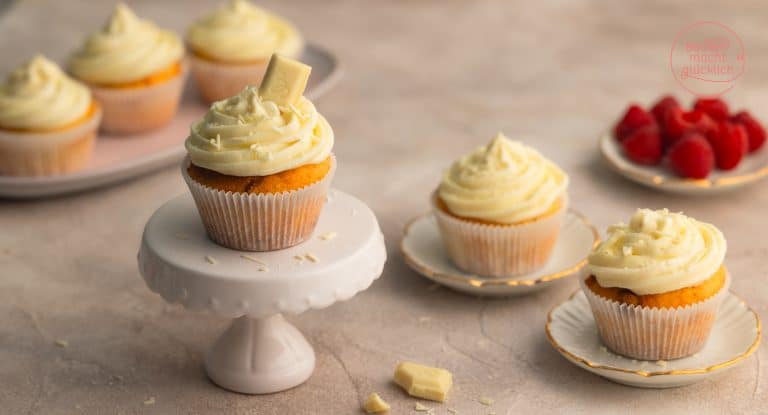 Cupcakes mit weißer Schokolade