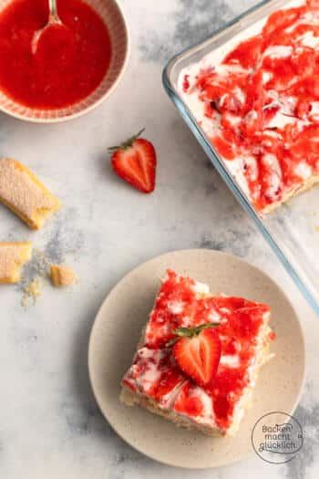 Erdbeer Tiramisu ohne Ei