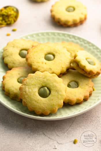 gefüllte Pistazienkekse mit Pistaziencreme