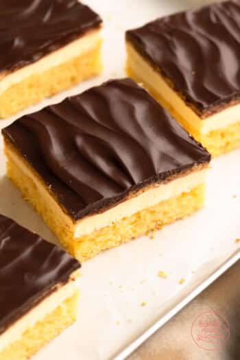 DDR Schnapskuchen vom Blech mit Buttercreme und Schokoguss