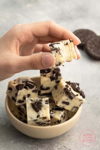 angebissenes Stück Oreofudge