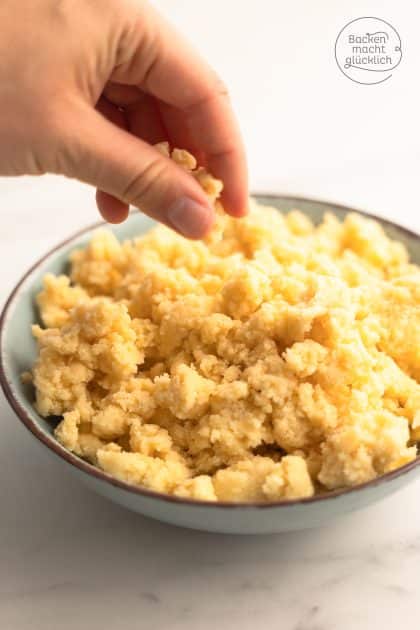 einfaches Streuselrezept aus 3 Zutaten