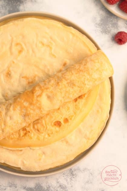 klassische Pfannkuchen nach Omas Rezept zum Füllen oder Aufrollen