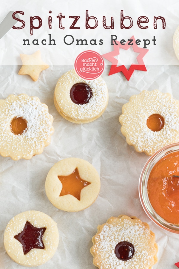 Bei den herrlich m&uuml;rben Spitzbuben von Oma l&auml;uft mir jedes Mal das Wasser im Mund zusammen. Das Rezept f&uuml;r die mit Marmelade gef&uuml;llten Weihnachtspl&auml;tzchen ist dabei ganz einfach. 