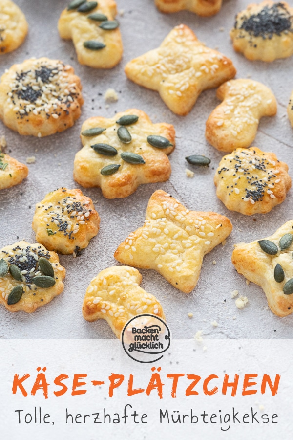 Einfache K&auml;se-Cracker, die immer gut ankommen! Das herzhafte K&auml;segeb&auml;ck ist perfekt f&uuml;r Partys & Buffets.