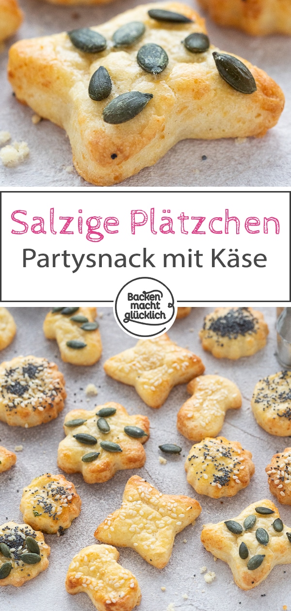 Einfache K&auml;se-Cracker, die immer gut ankommen! Das herzhafte K&auml;segeb&auml;ck ist perfekt f&uuml;r Partys & Buffets.