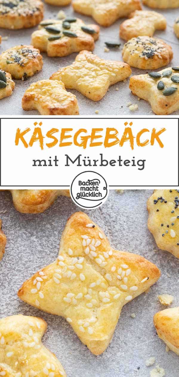 Einfache K&auml;se-Cracker, die immer gut ankommen! Das herzhafte K&auml;segeb&auml;ck ist perfekt f&uuml;r Partys & Buffets.