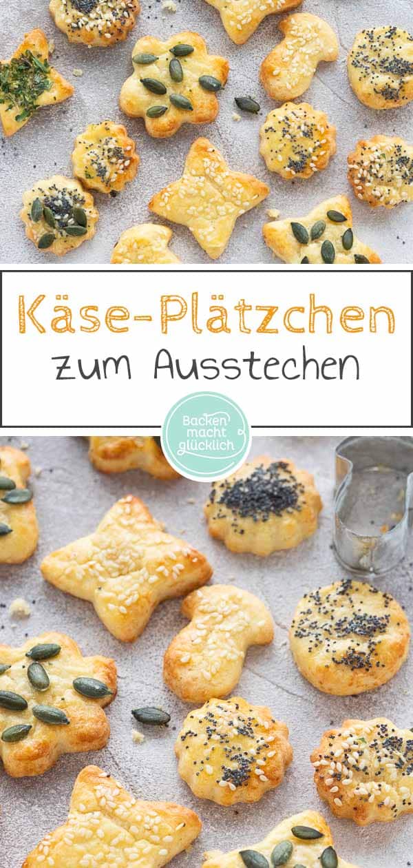 Einfache K&auml;se-Cracker, die immer gut ankommen! Das herzhafte K&auml;segeb&auml;ck ist perfekt f&uuml;r Partys & Buffets.