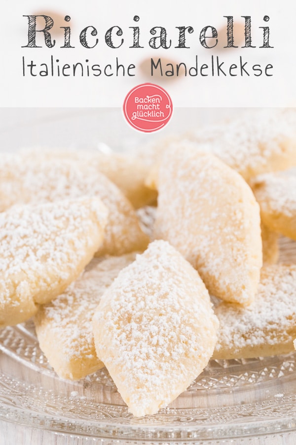 Ricciarelli di Siena sind feinste Mandelkekse mit weichem Kern. Ein tolles Original Ricciarelli-Rezept für das wunderbare Festtagsgebäck aus Italien!
