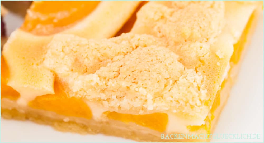 Mit dem saftigen Obst-Streusel-Kuchen vom Blech holt ihr euch einen echt k&ouml;stlichen Klassiker ins Haus! Allein, wenn ich schon wieder an die knusprigen Butter-Streusel denk l&auml;uft mir das Wasser im Mund zusammen. Dieser himmlische Blechkuchen mit Obst und Streuseln kommt einfach immer gut an! #streusel #streuselkuchen #obst #obstkuchen #blechkuchen #backenmachtgl&uuml;cklich