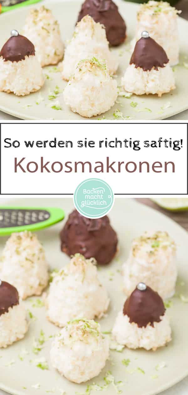 Kokosmakronen sind ein absoluter Klassiker in der Weihnachtsbäckerei. Wenn die Kokosmakronen gut gemacht sind, sind sie schön weich und saftig. So wie diese für mich besten Kokosmakronen. Einfach, unkompliziert, sehr variabel. Und natürlich sind die saftigen Kokosmakronen richtig lecker!