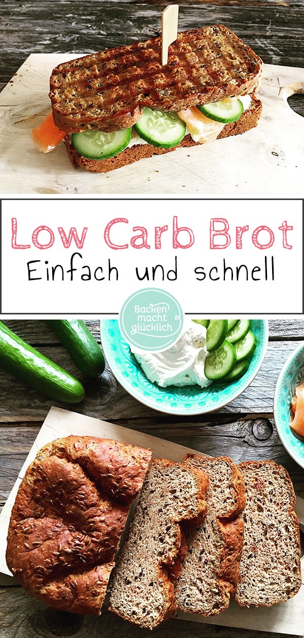 Tolles Rezept für ein einfaches Low Carb Brot. Das Low Carb Brot ist schnell gemacht und perfekt für gesunde Sandwiches. Für dieses Eiweißbrot-Rezept braucht ihr nur wenige Zutaten.