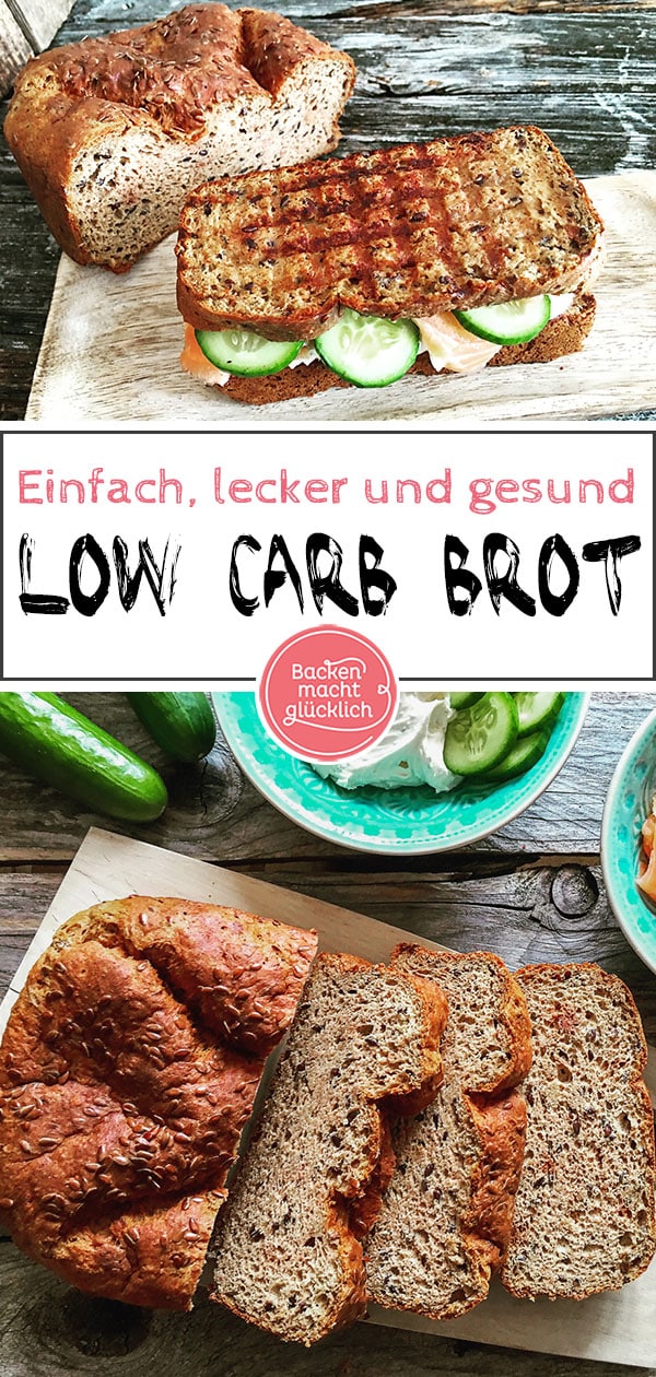 Tolles Rezept für ein einfaches Low Carb Brot. Das Low Carb Brot ist schnell gemacht und perfekt für gesunde Sandwiches. Für dieses Eiweißbrot-Rezept braucht ihr nur wenige Zutaten.