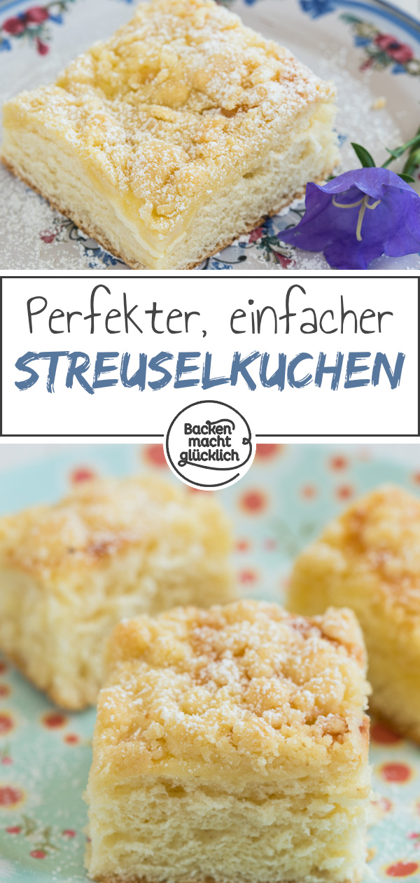 Einfaches Streuselkuchen-Rezept vom Blech: Knusprige Streusel & fluffiger Hefeteig sind eine perfekte Kombi!