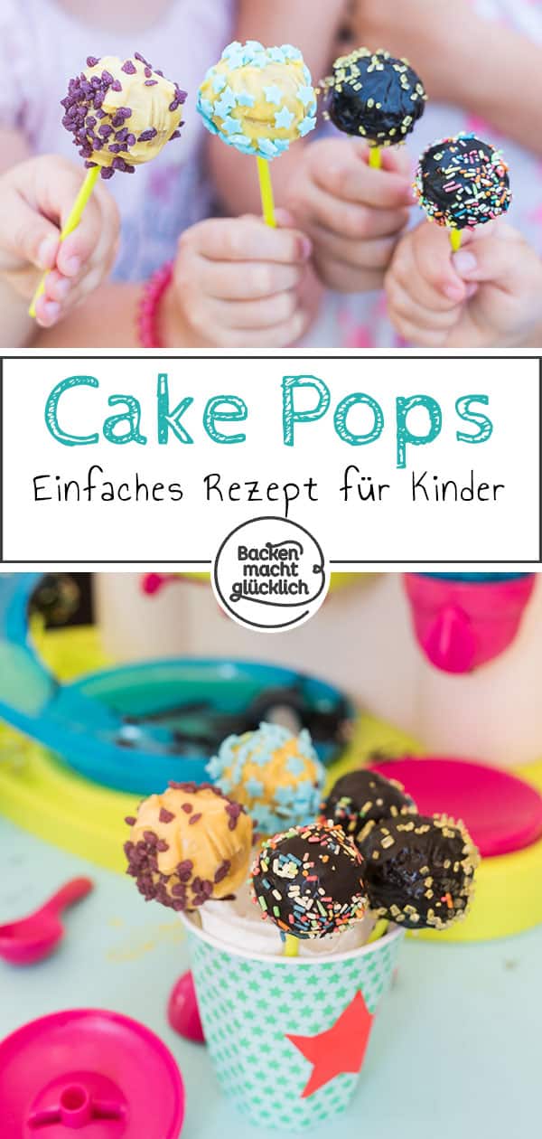 Tolles Rezept und Tipps zum Cake Pops machen mit Kindern. Die Cake Pops werden nicht gebacken und die Kinder können sich auf das Dekorieren der Cake Pops konzentrieren. Cake Pops mit Kindern selber zu machen ist ein riesen Spaß!