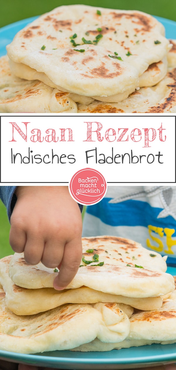 Köstliches, fluffiges Naan Brot nach indischer Art! Das Naan Rezept ist super einfach und auch für Anfänger geeignet.