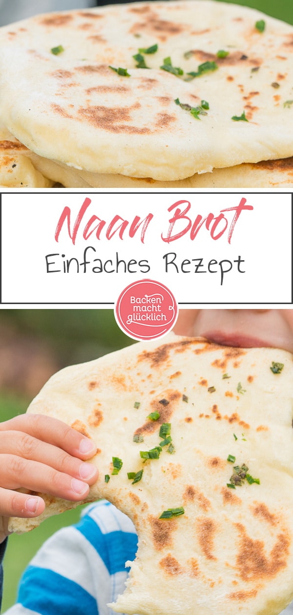 Köstliches, fluffiges Naan Brot nach indischer Art! Das Naan Rezept ist super einfach und auch für Anfänger geeignet.