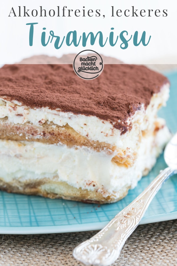 Bei diesem leckeren Tiramisu k&ouml;nnen alle mitessen: das Tiramisu ohne Ei, Alkohol, Kaffee und Koffein ist auch f&uuml;r Kinder und Schwangere geeignet.