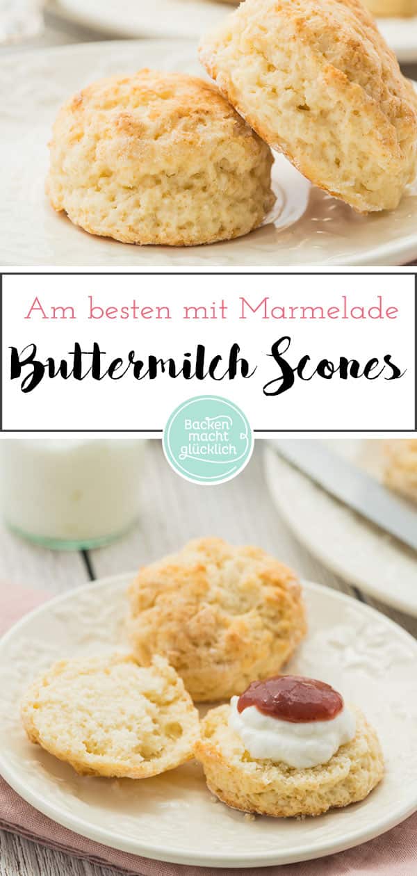Lust auf wunderbar mürbe Scones zur Tea Time oder zum Frühstück? Diese Buttermilch-Scones sind nur leicht süß und damit eine ausgezeichnete Basis für euren Wunschbelag: süß oder herzhaft, leicht oder üppig. Die Zubereitung der Scones braucht nur wenig Zeit.