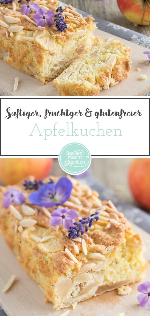Lust auf einen köstlichen Apfelkuchen ohne Zucker und Mehl? Dieser ist glutenfrei, saftig & besteht aus nur 4 Zutaten!