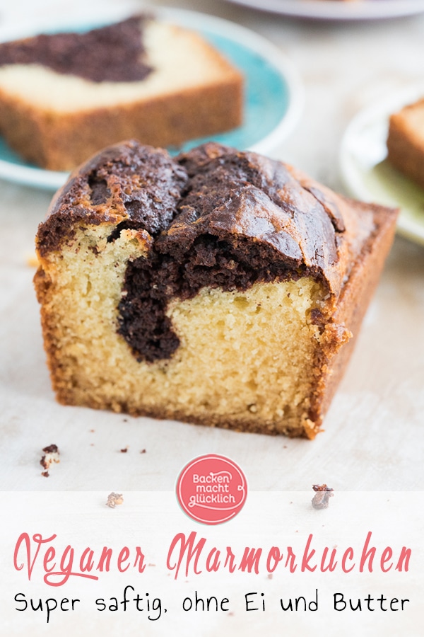 Der perfekte vegane Marmorkuchen mit Öl: fluffig, saftig, schokoladig! Ganz ohne Butter, Milch, Ei und Ei-Ersatz.