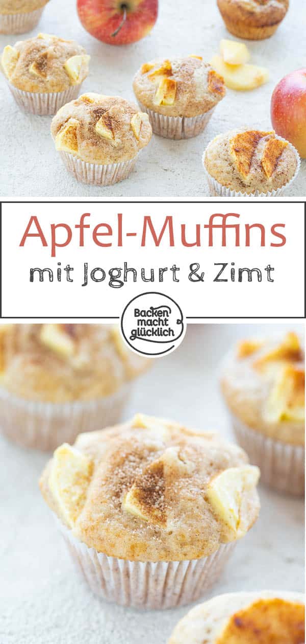 Himmlische Apfel-Zimt-Muffins mit Joghurt, die immer gut ankommen!