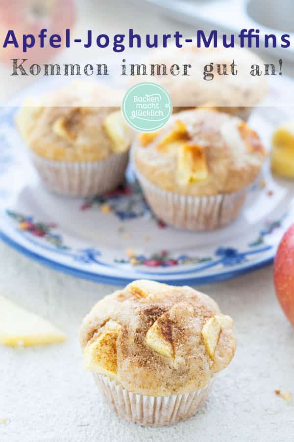 Himmlische Apfel-Zimt-Muffins mit Joghurt, die immer gut ankommen!