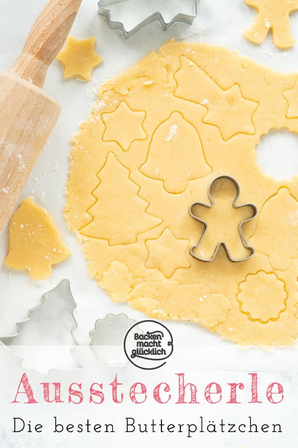Das einfachste Rezept für Plätzchenteig zum Ausstechen. Diese leckeren Weihnachtsplätzchen schmecken wirklich jedem und lassen sich toll verzieren!