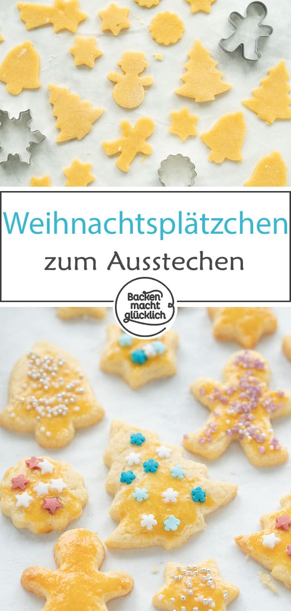 Das einfachste Rezept für Plätzchenteig zum Ausstechen. Diese leckeren Weihnachtsplätzchen schmecken wirklich jedem und lassen sich toll verzieren!